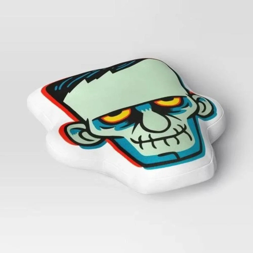 Glow in the Dark‎ Monster Throw Pillow Hyde & EEK Plush Novelty Halloween 14x12